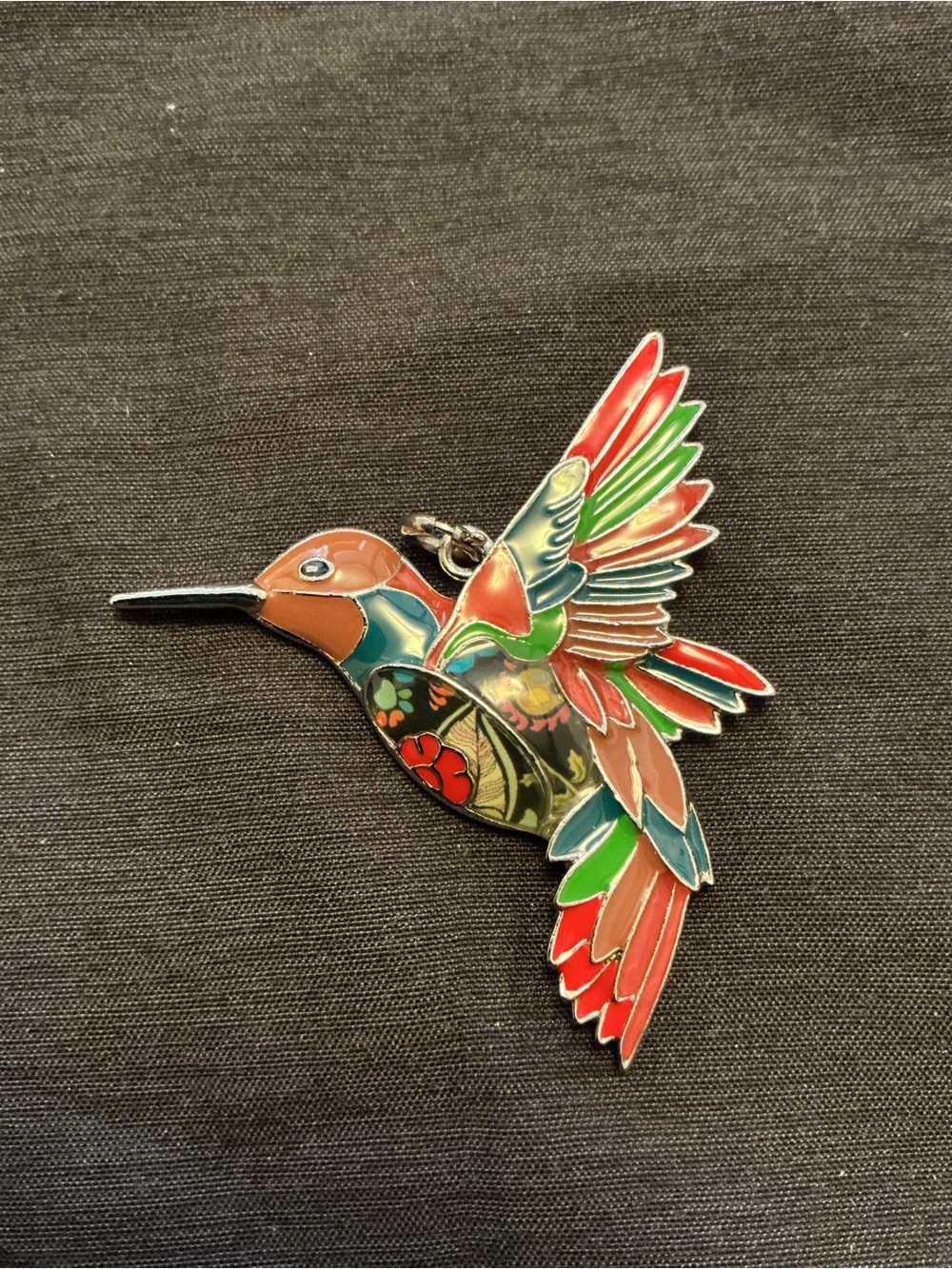 Colorful Multicolor Hummingbird Bird Pendant - Picture 3 of 10